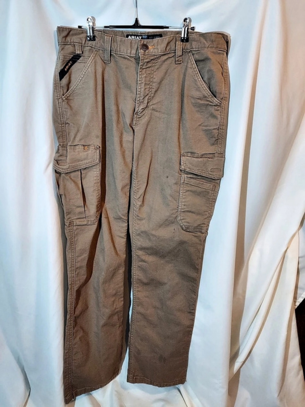Ariat Rebar M4 Relaxed Made Tough Cargo Pants Khaki Men's 34x34